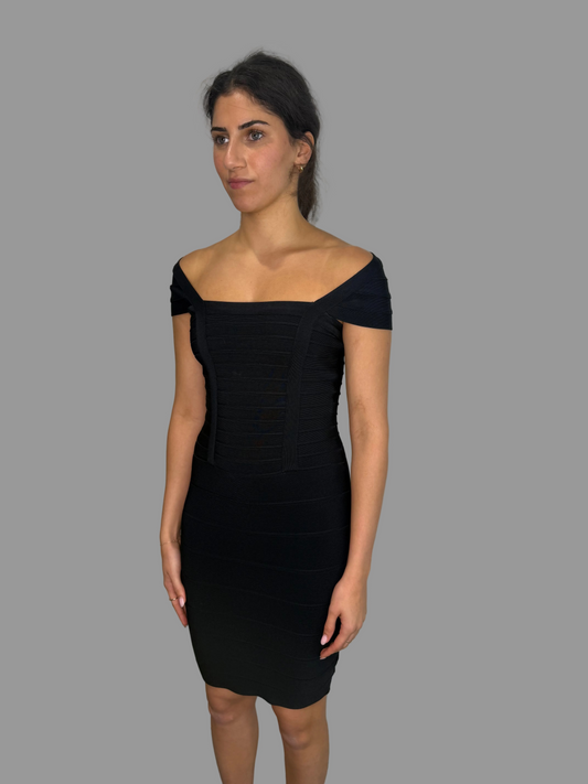 Vintage Herve Leger Black Dress , S