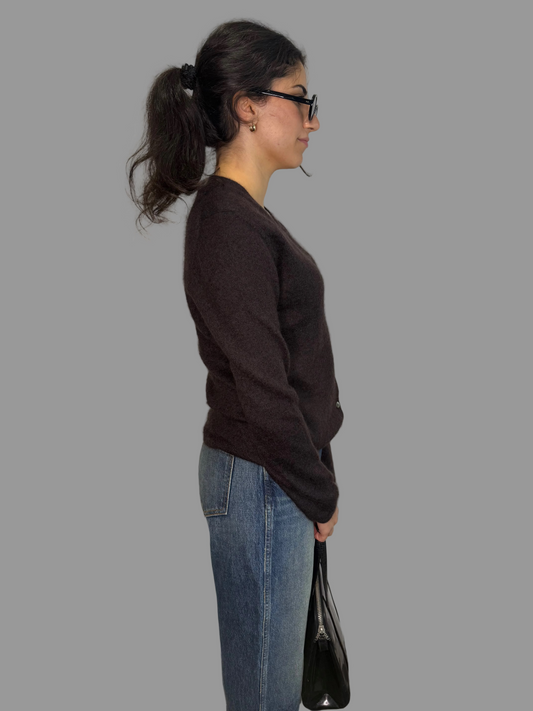 Vintage Prada Mohair Cardigan, 1990s, 40 IT