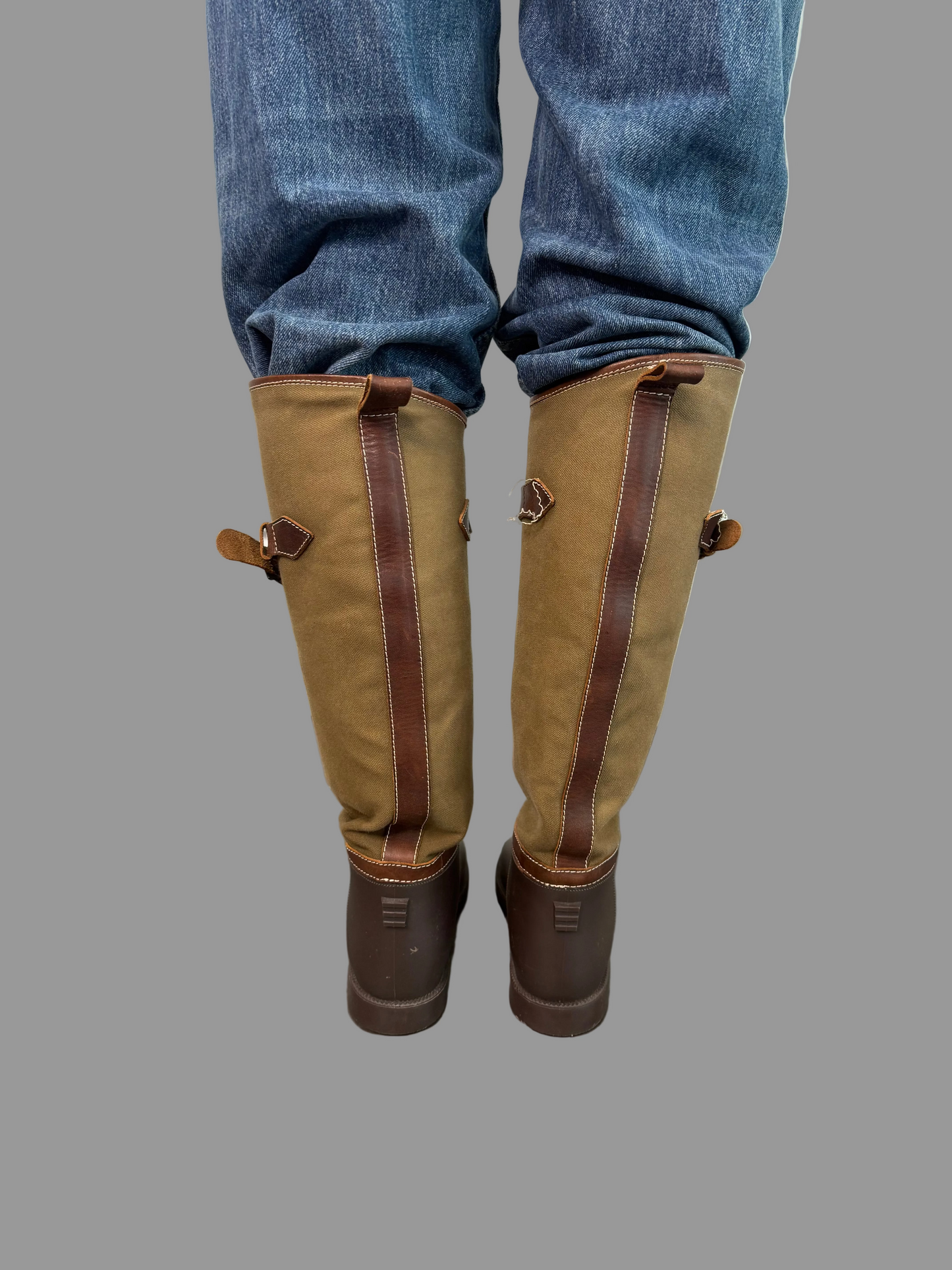 Chloe Rubber and Canvas Hunting Boots, 41