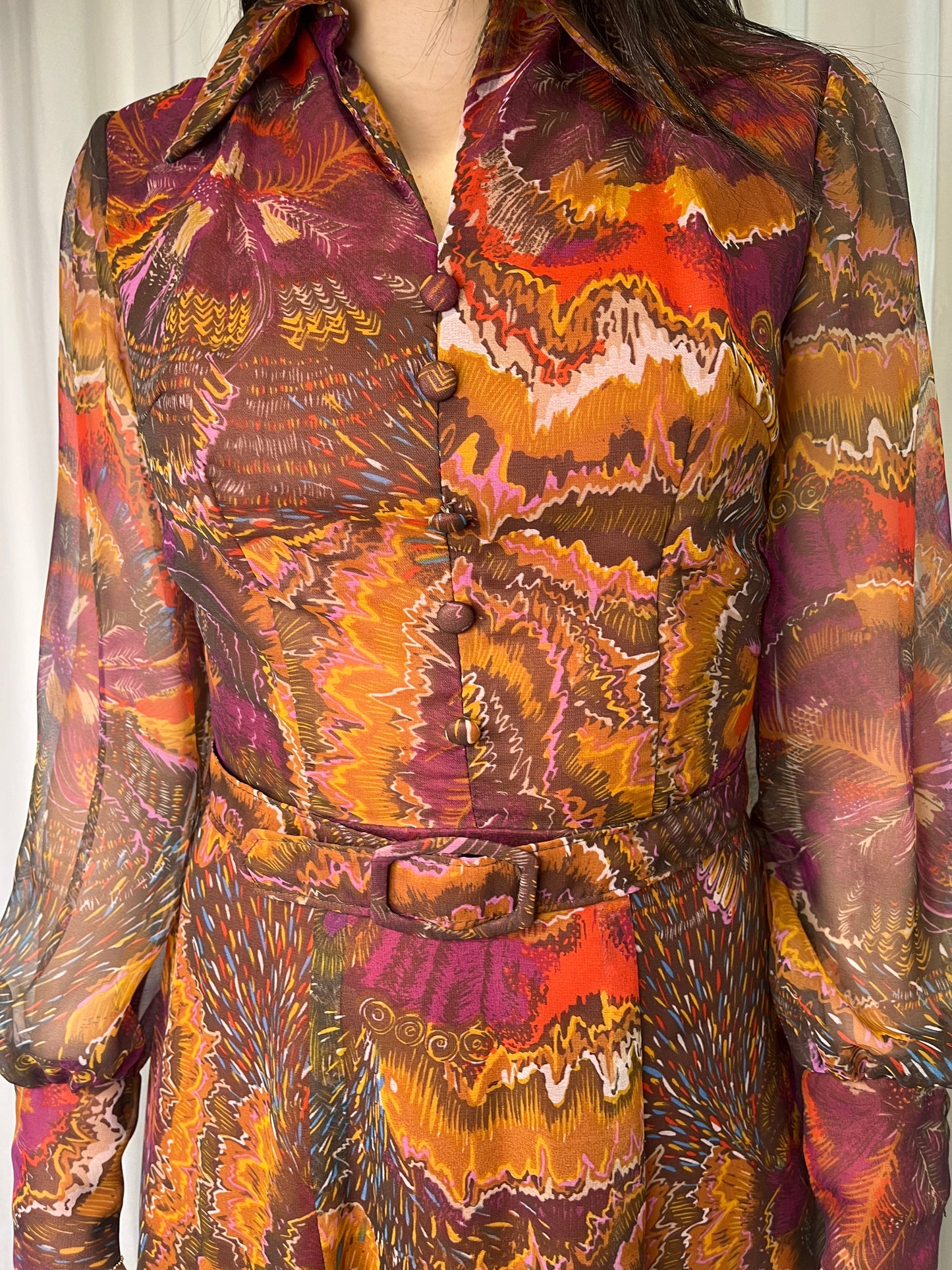 Vintage 1970s Floral Dress