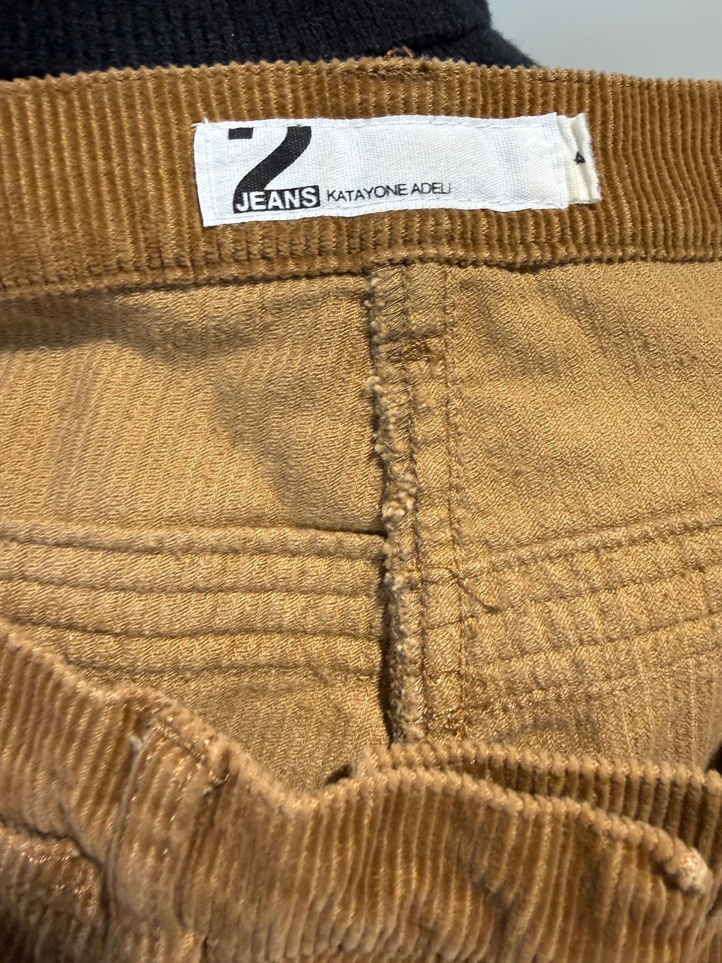 Rare Katayone Adeli Corduroy Brown Flare Pants, 6 US