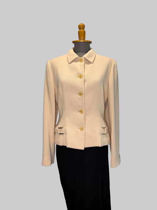 Calvin Klein Collection 1996 SS 100% Wool Tan Blazer