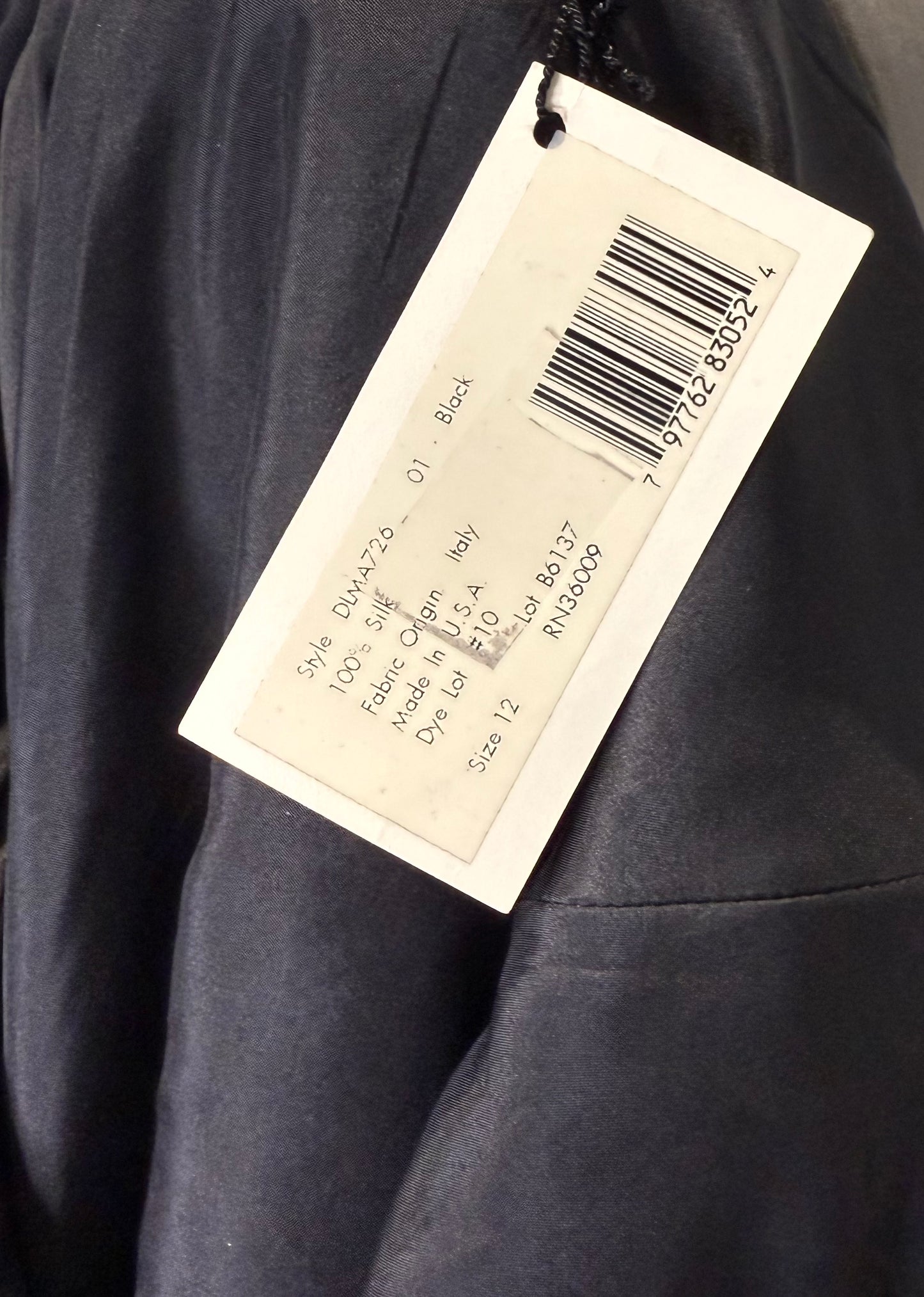 Calvin Klein Collection Silk Black Backless Dress