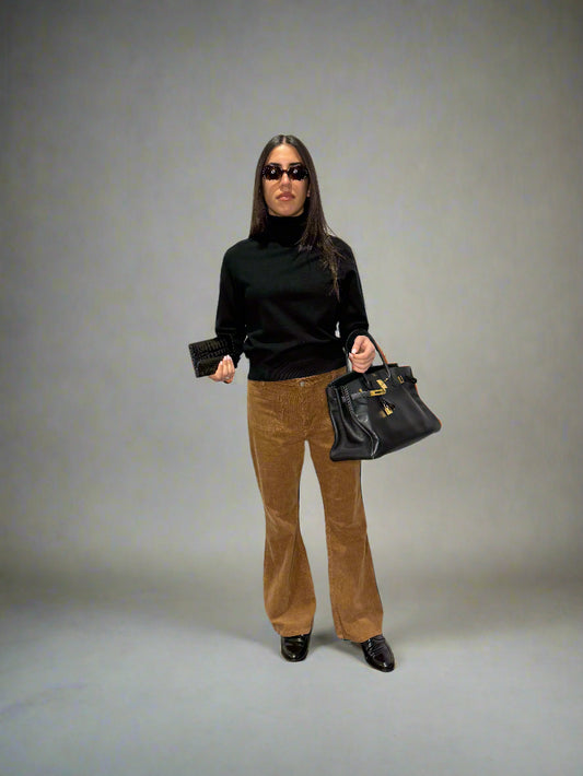 Contemporary Cotton Brown Corduroy pants