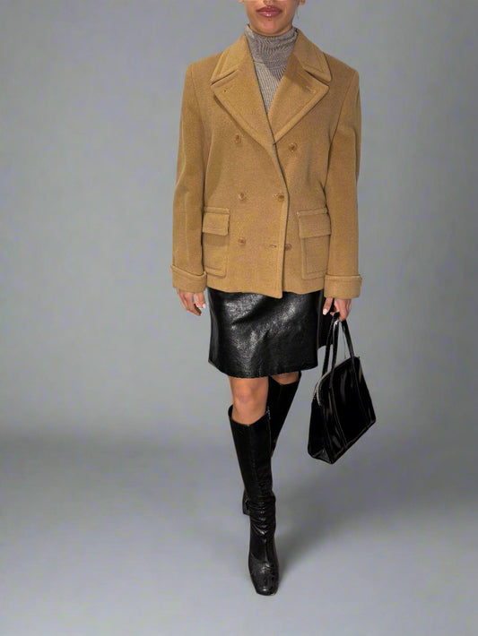 Calvin Klein Collection FW 1995 Camel Coat