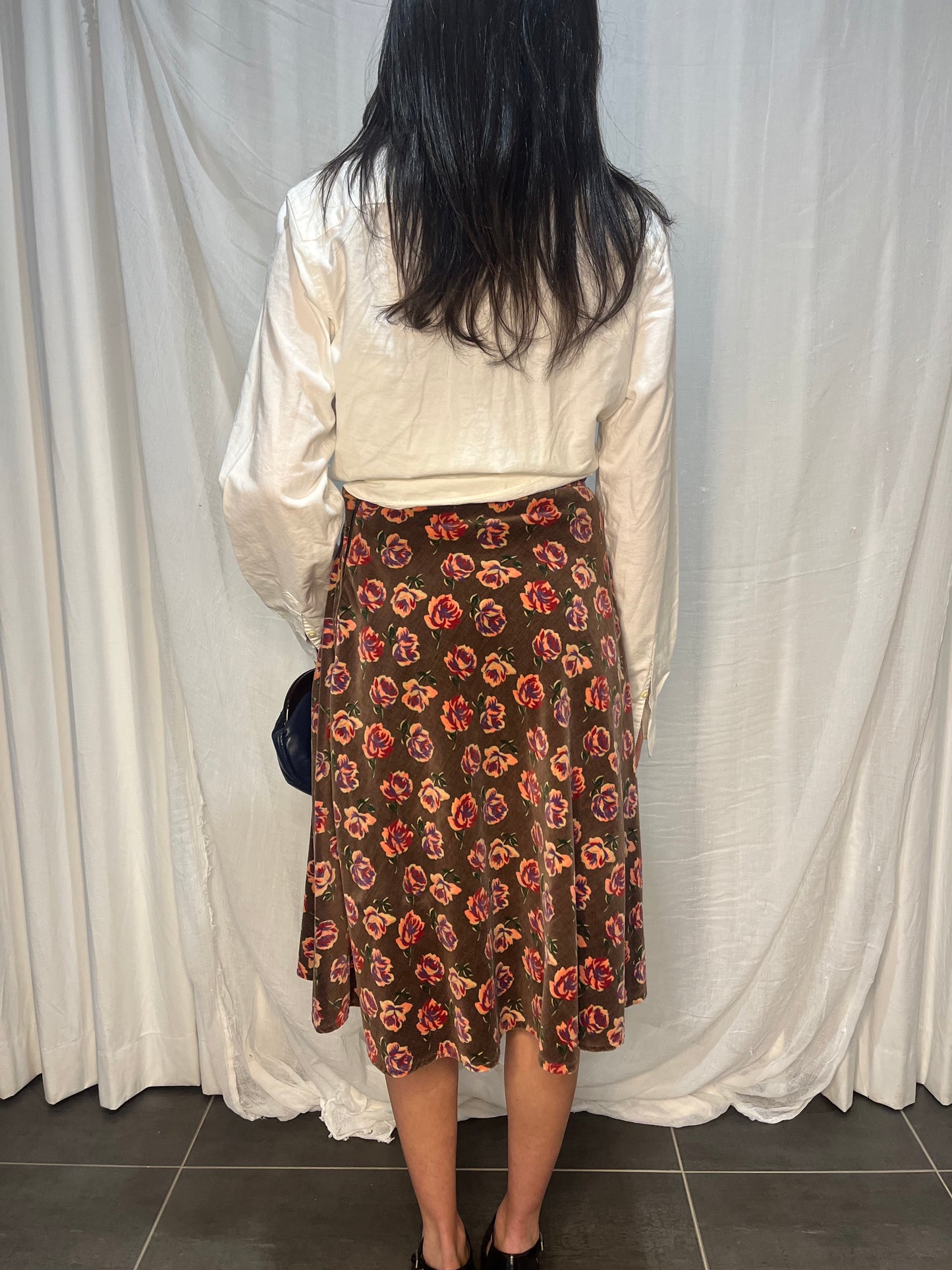 1970s Floral Skirt