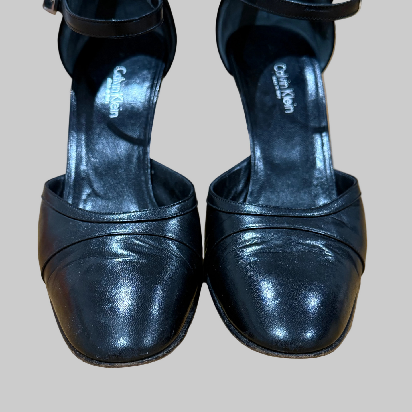 Calvin Klein Collection Fall 1996 Mary Jane Black Heels, 8