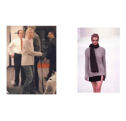 Miu Miu F/W 1997 Grey Wool Ribbed Turtleneck, CBK