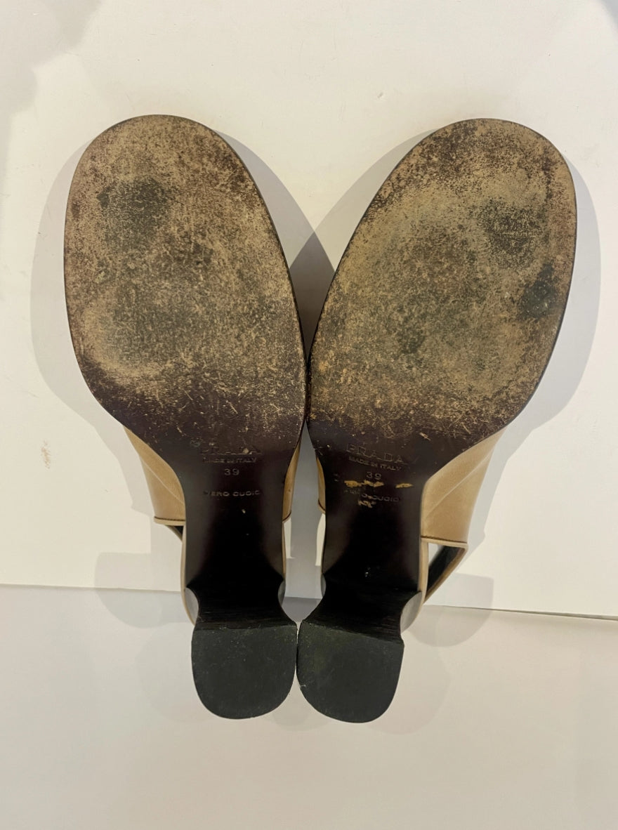 Vintage Prada Heeled Loafers