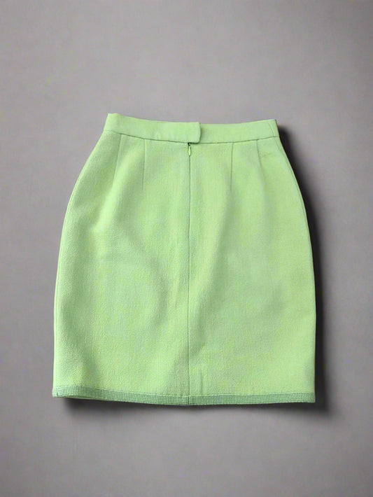Chanel Tweed Mint Skirt, 1990s