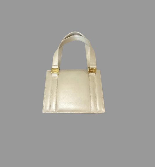 Vintage Salvatore Ferragamo Mini Top handle Bag in Pearl