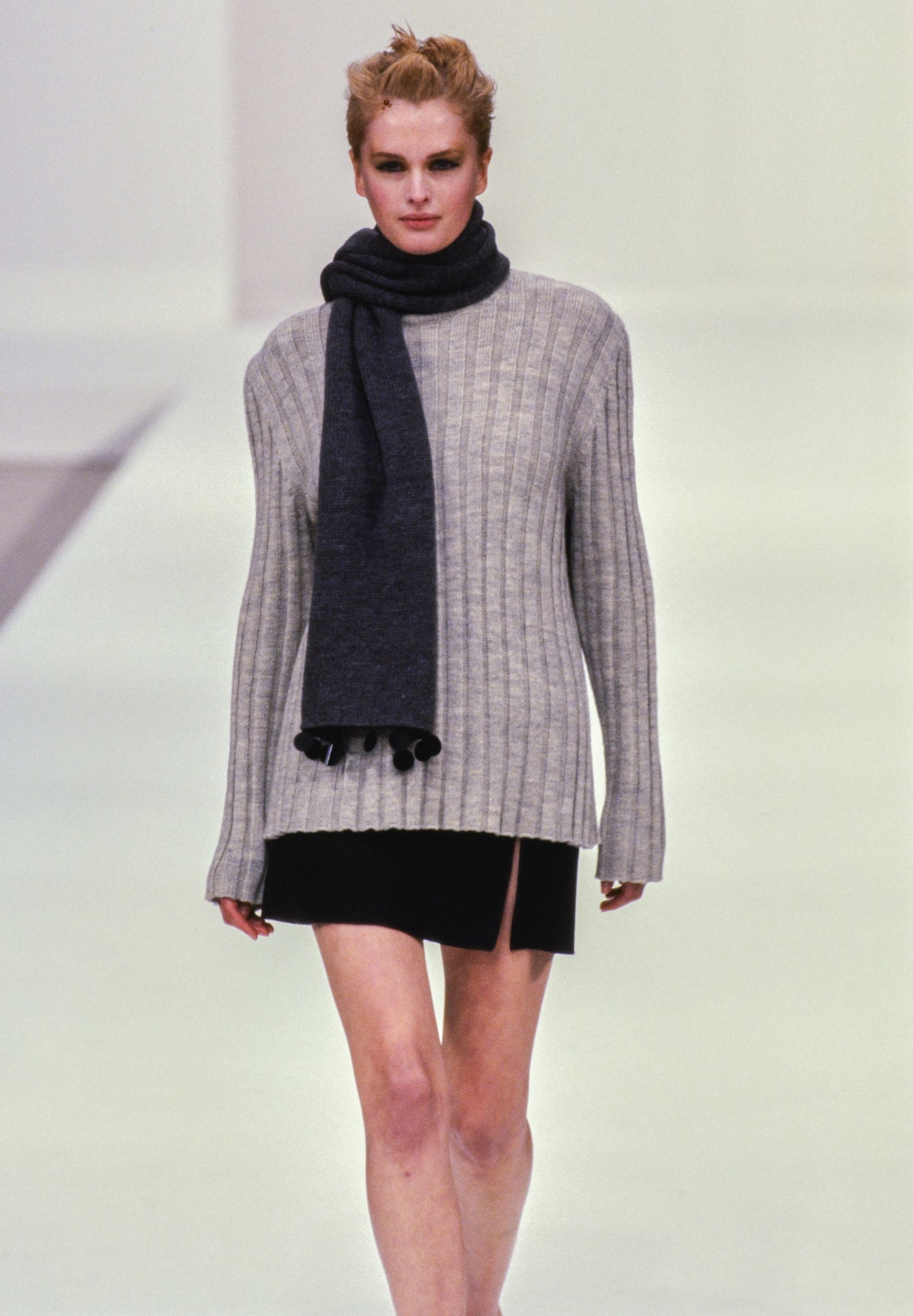 Miu Miu F/W 1997 Grey Wool Ribbed Turtleneck, CBK