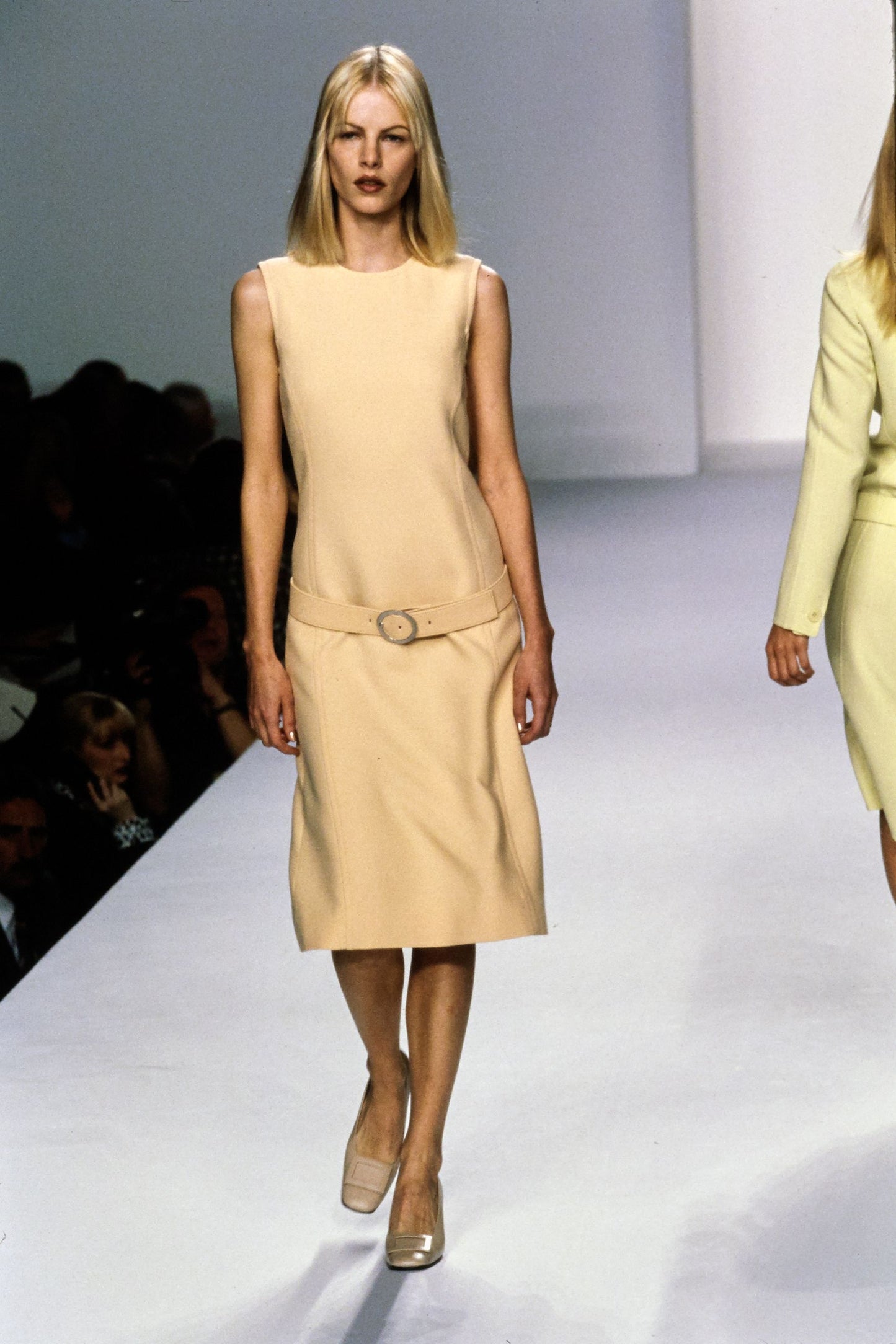 Calvin Klein Collection SS 1996 Tan Buckle Pumps