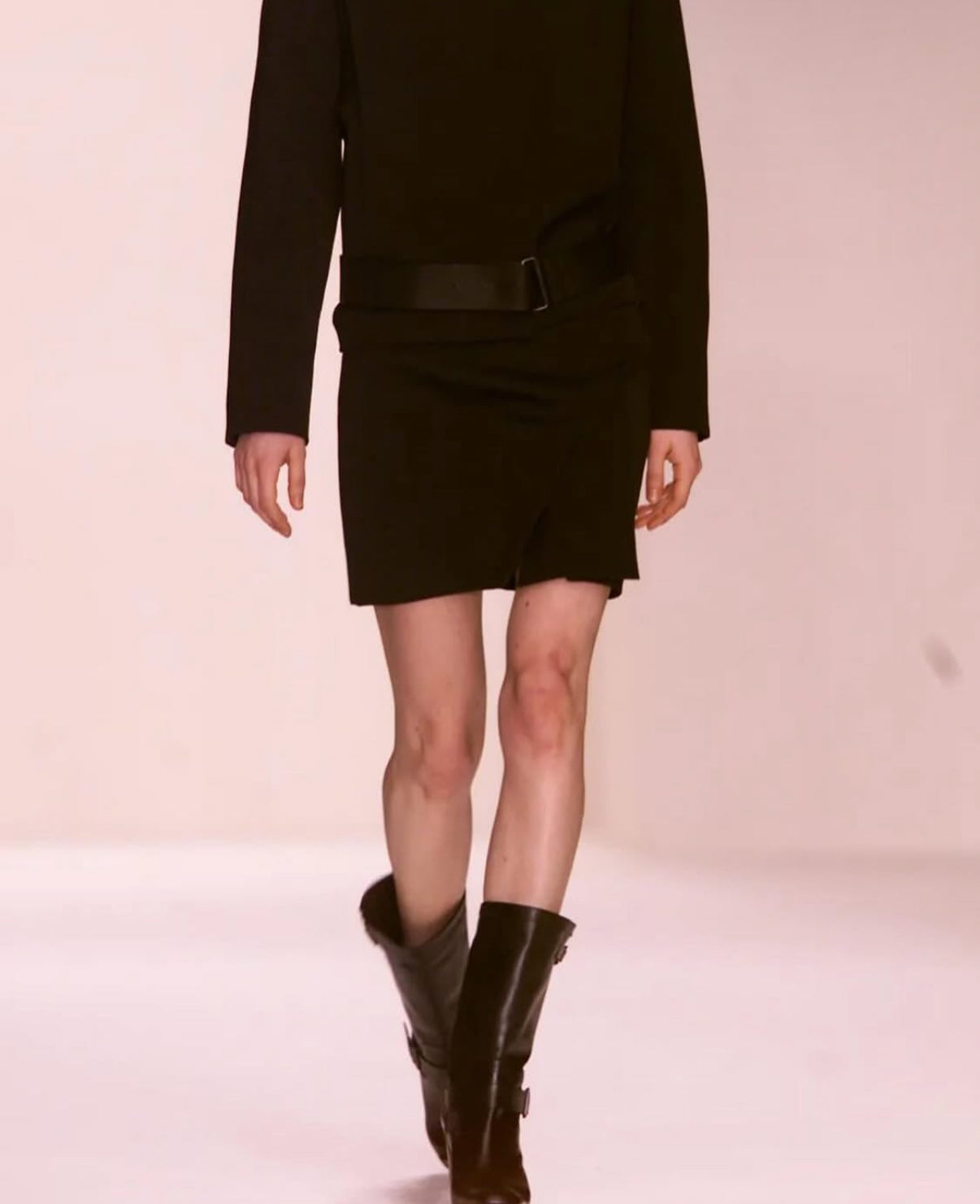 Calvin FW 2001 Black Leather Moto Boots