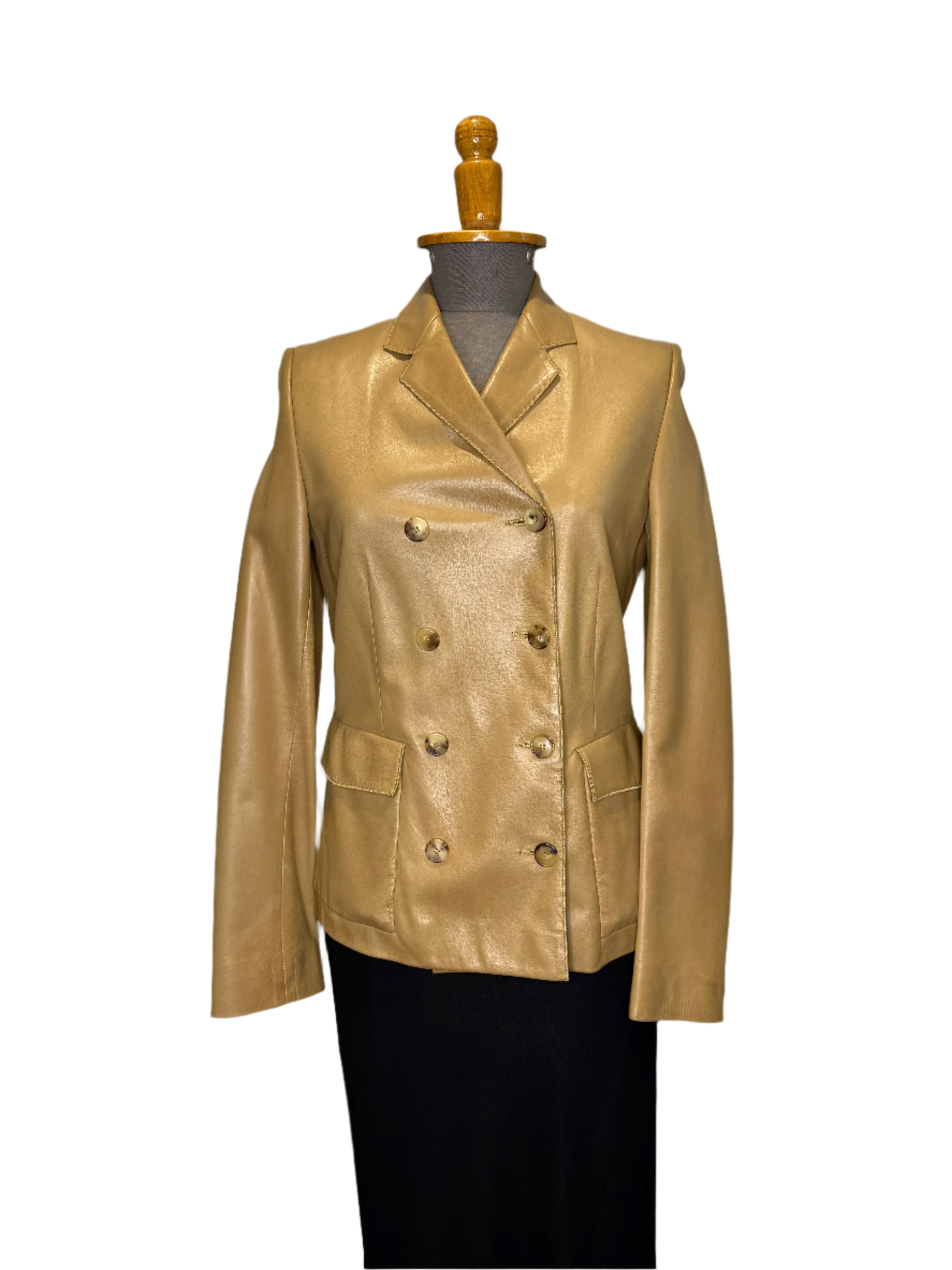 Calvin Klein Collection Tan Leather Jacket, Late 90s/early 2000s, 4