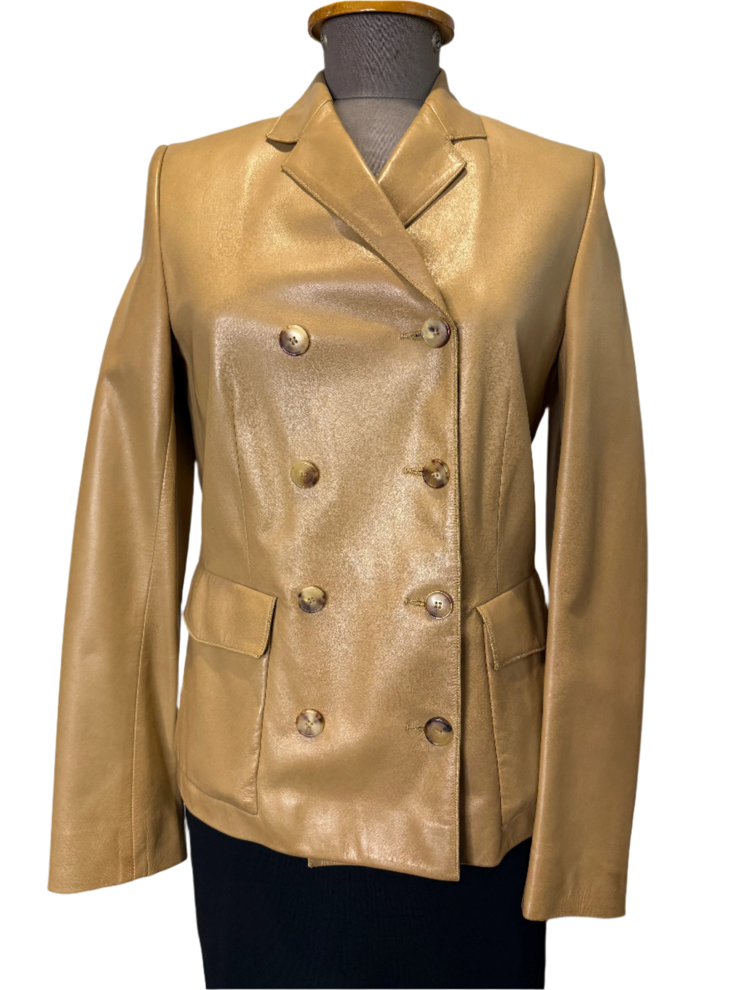 Calvin Klein Collection Tan Leather Jacket, Late 90s/early 2000s, 4