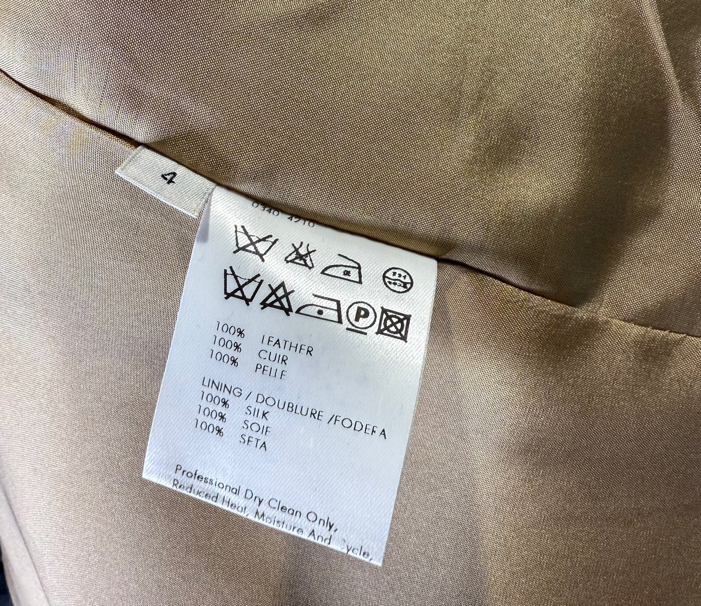 Calvin Klein Collection Tan Leather Jacket, Late 90s/early 2000s, 4