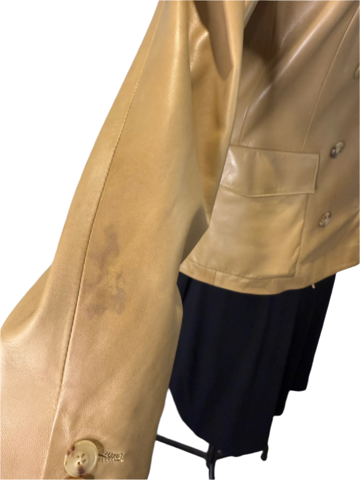 Calvin Klein Collection Tan Leather Jacket, Late 90s/early 2000s, 4