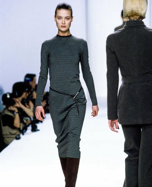 Calvin Klein Collection FW 1996 Runway Wool Sweater Dress, M