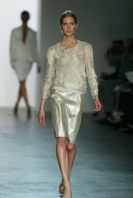 Calvin Klein SS 2005 Runway Silver Sweater