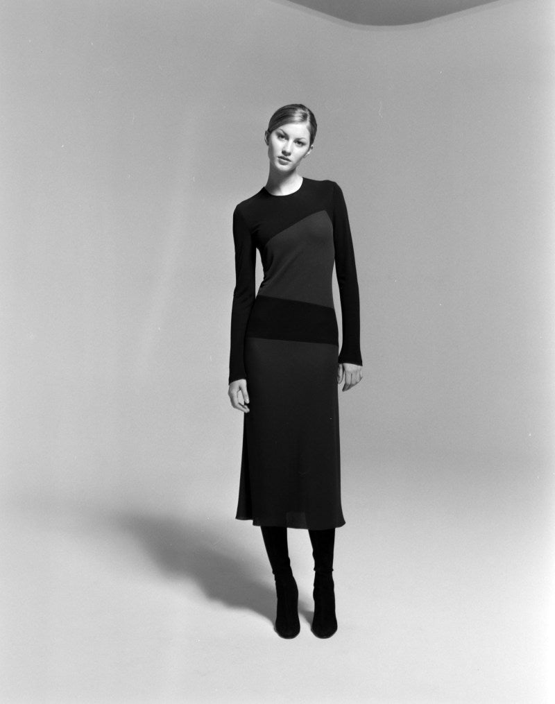 Calvin Klein Collection FW 1996 Runway Geometric Dress, 6 US