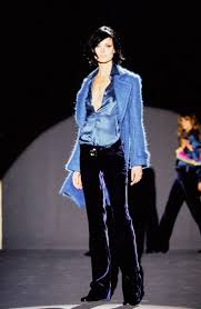 Rare Gucci 1995 Blue Mohair Coat, 42 IT