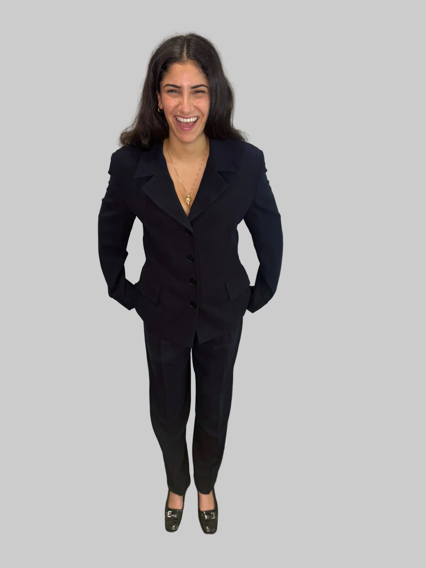 Calvin Klein Collection Navy Suit A/W 1996 (seen on Carolyn Bessette Kennedy)