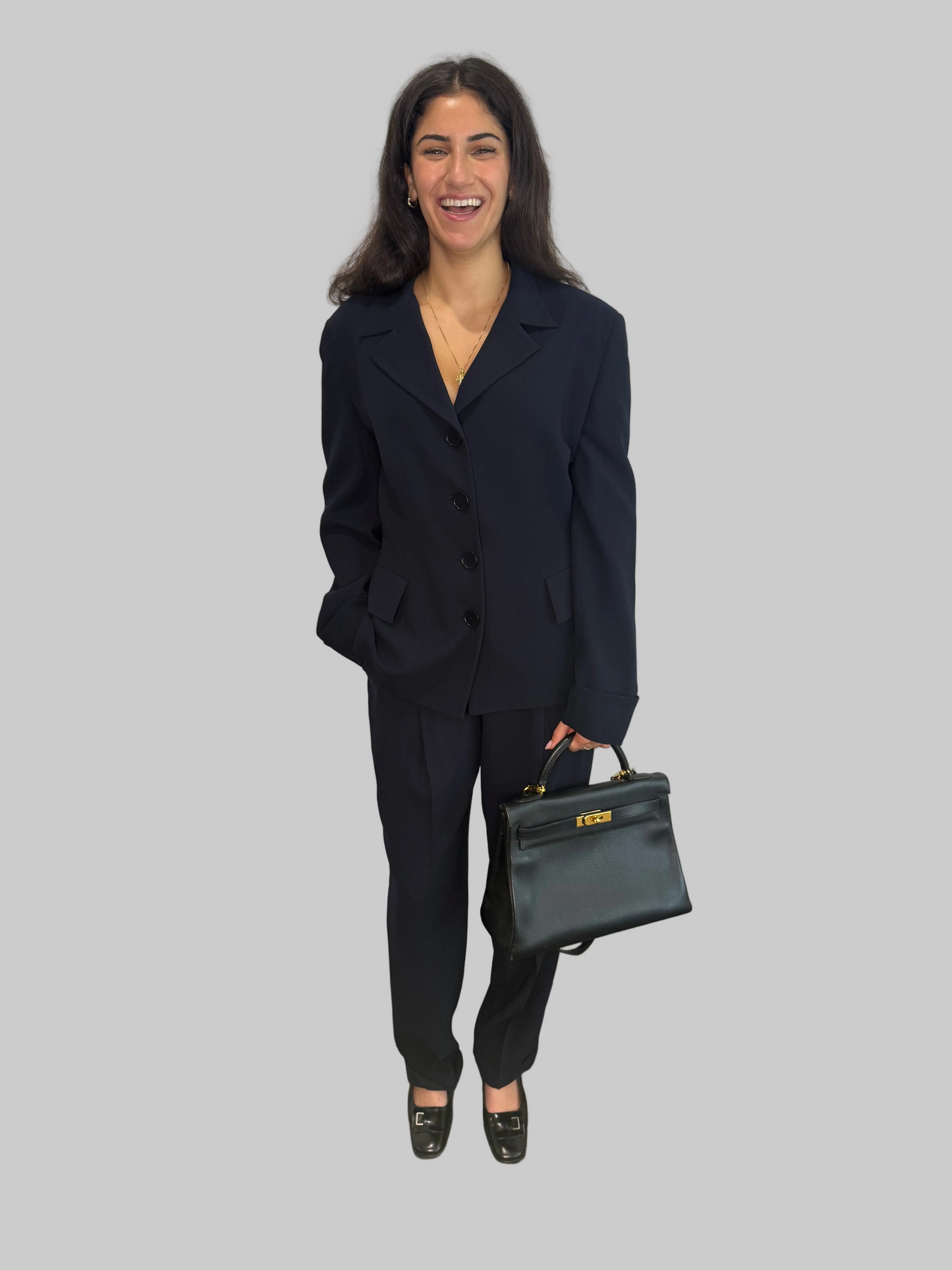 Calvin Klein Collection Navy Suit A/W 1996 (seen on Carolyn Bessette Kennedy)
