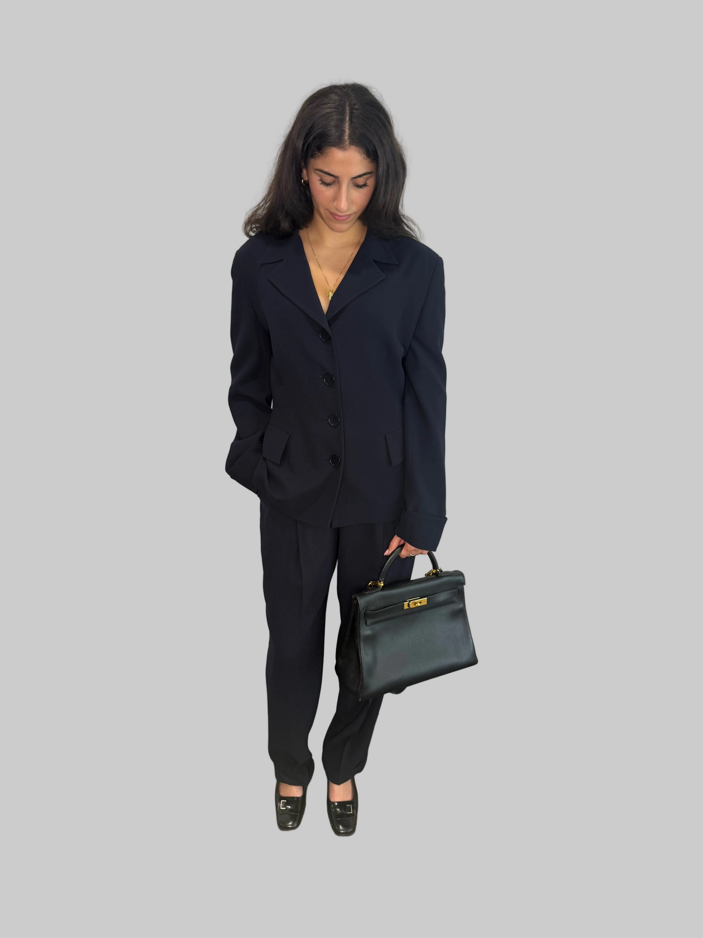 Calvin Klein Collection Navy Suit A/W 1996 (seen on Carolyn Bessette Kennedy)