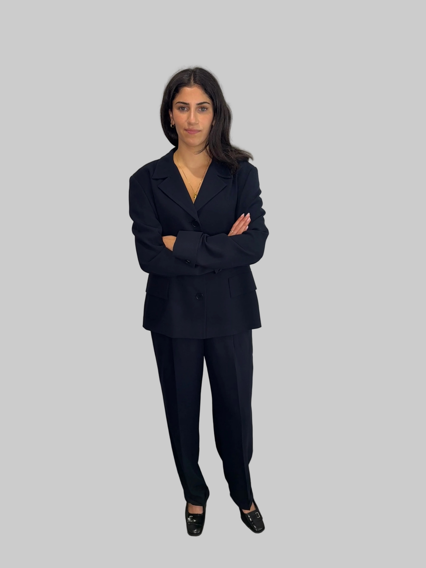 Calvin Klein Collection Navy Suit A/W 1996 (seen on Carolyn Bessette Kennedy)
