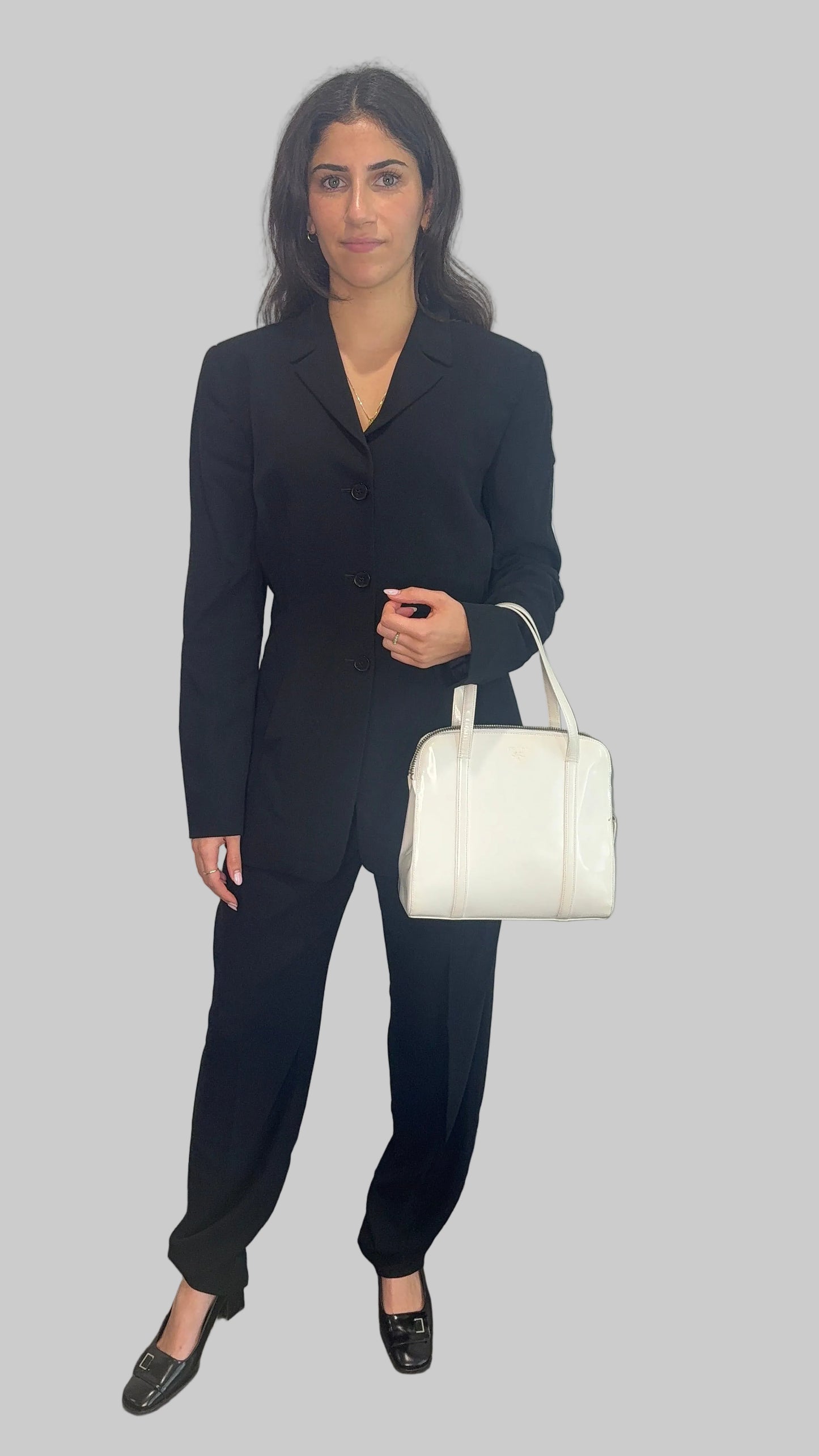 Vintage Prada White Spazzalato Bag, 1995