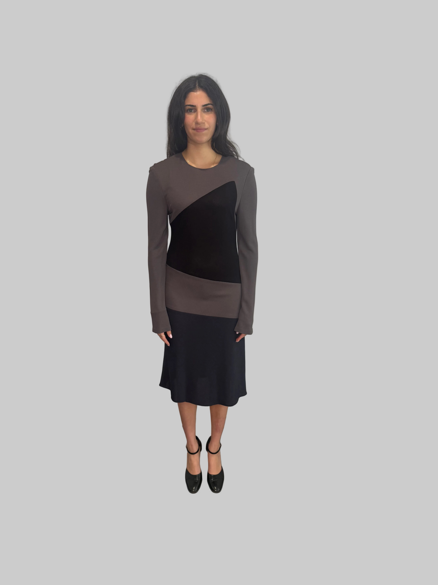 Calvin Klein Collection FW 1996 Runway Geometric Dress, 6 US