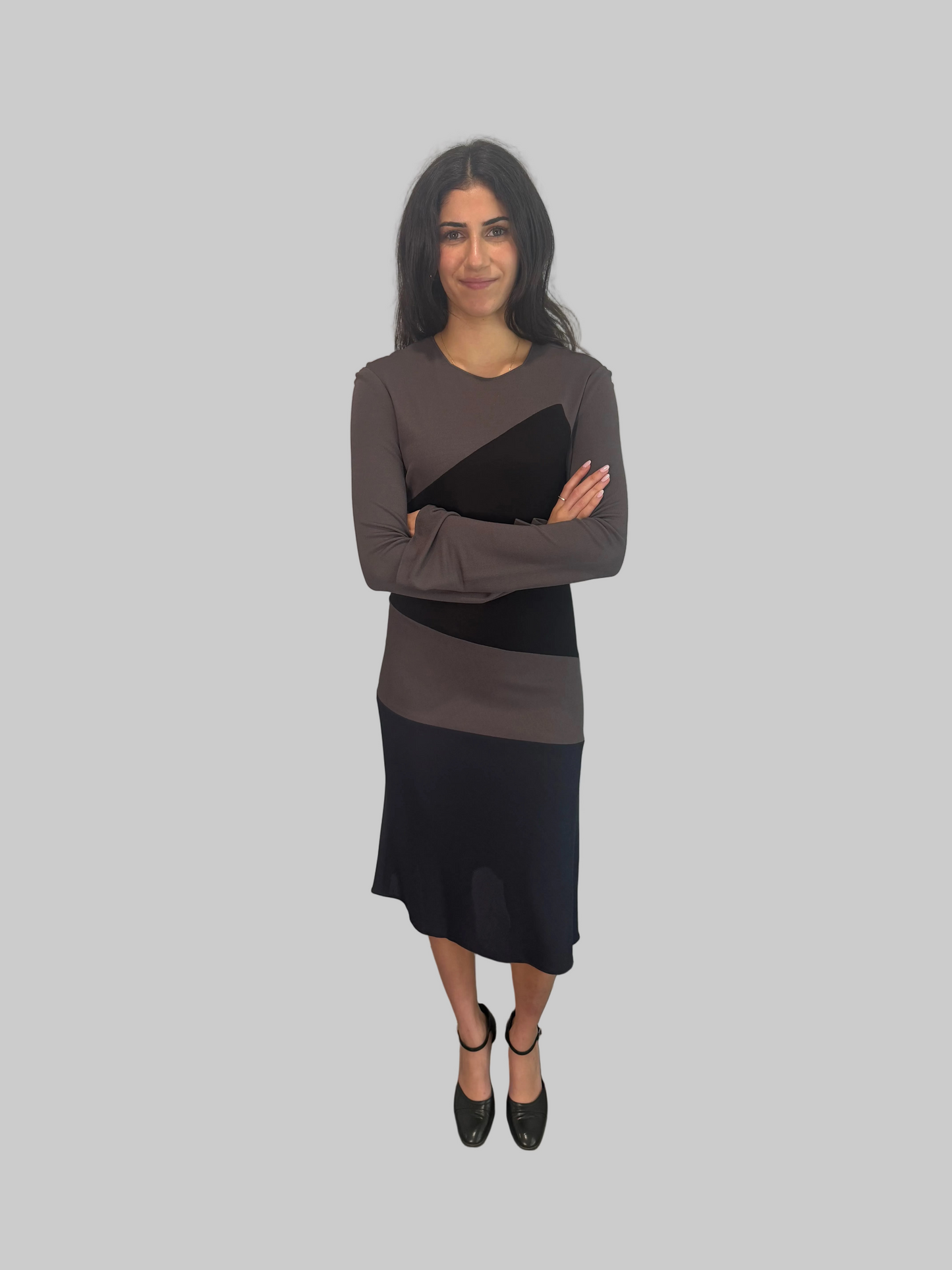 Calvin Klein Collection FW 1996 Runway Geometric Dress, 6 US