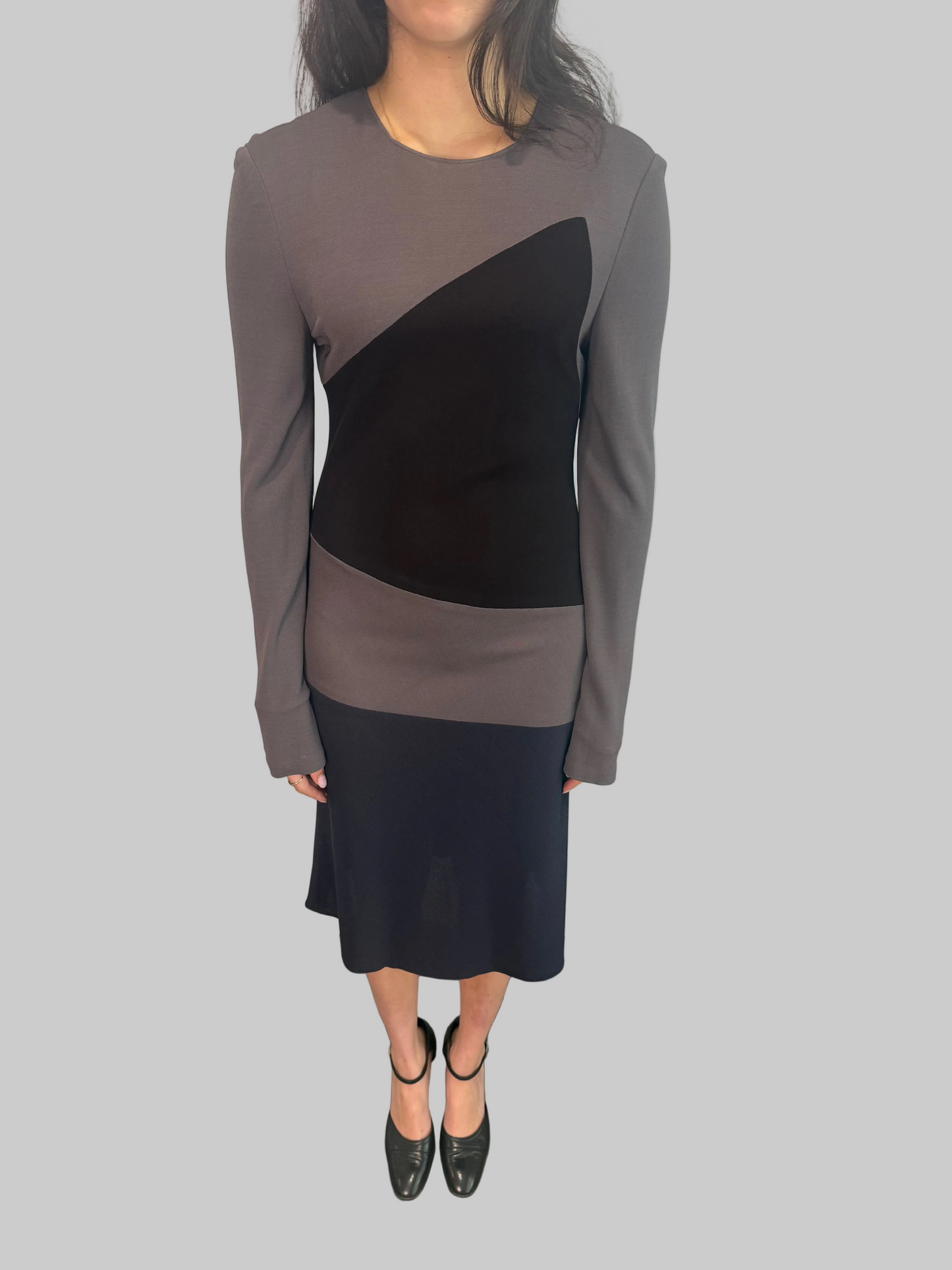 Calvin Klein Collection FW 1996 Runway Geometric Dress, 6 US