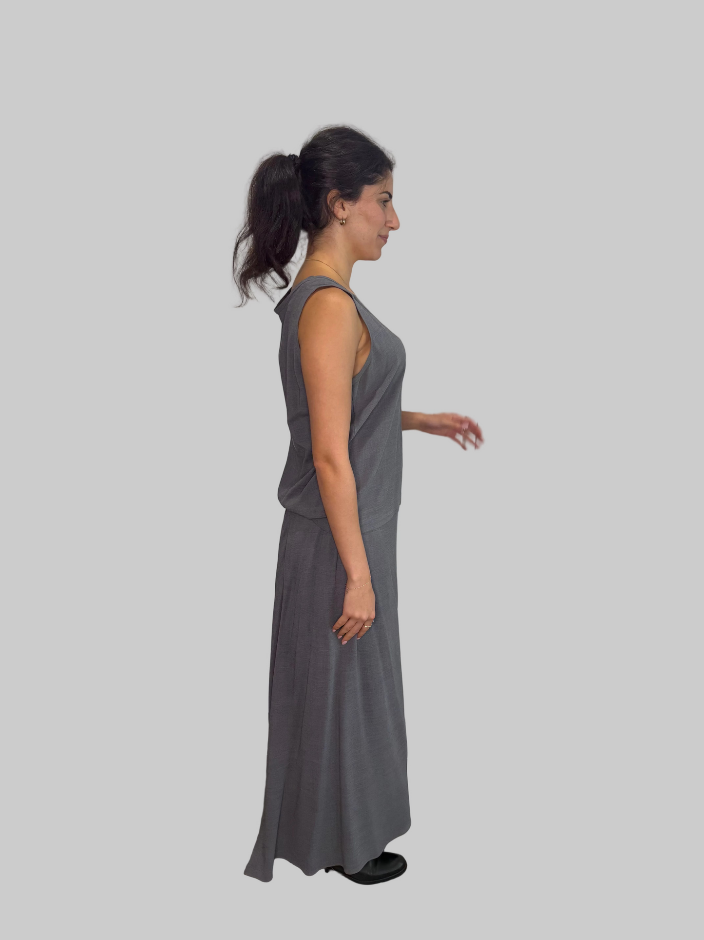 Calvin Klein Collection Grey 2 Piece Skirt & Top Set, c. 1998