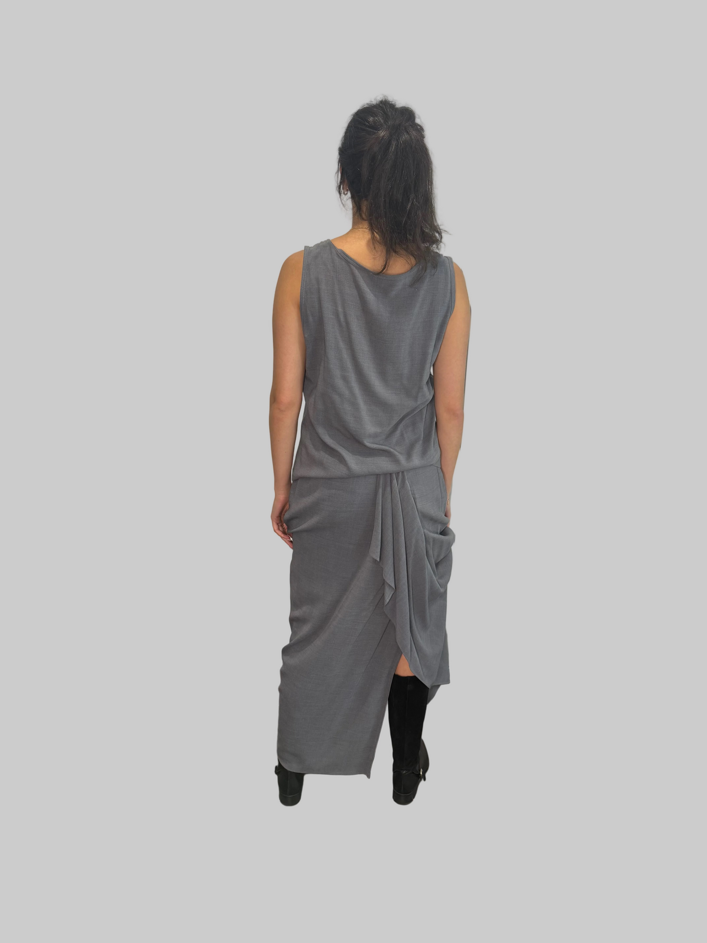 Calvin Klein Collection Grey 2 Piece Skirt & Top Set, c. 1998