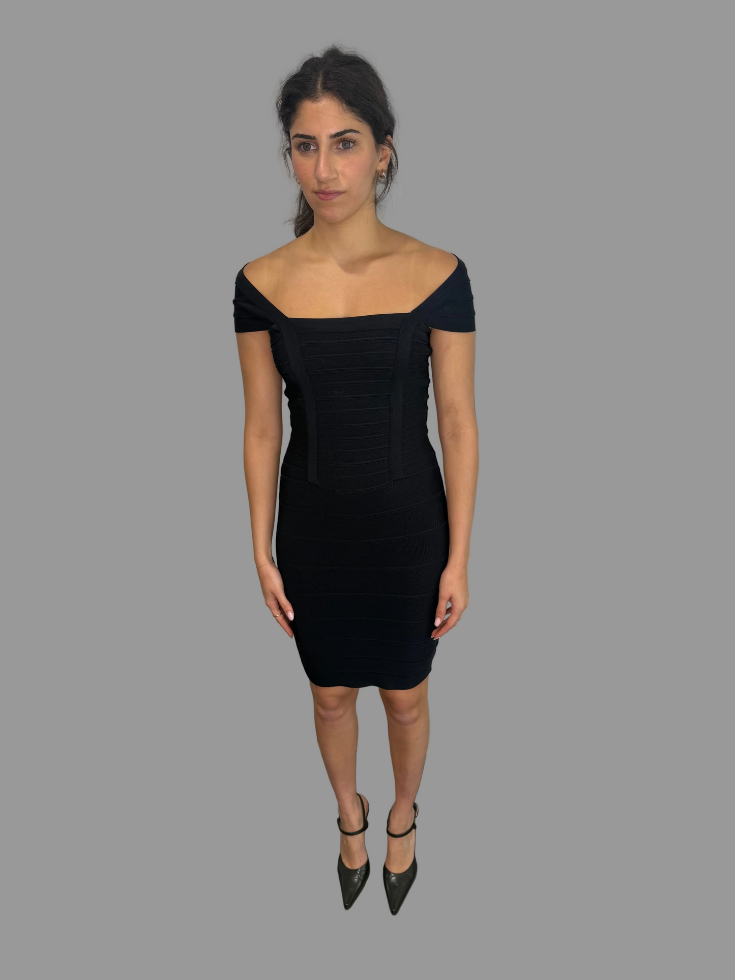 Vintage Herve Leger Black Dress , S