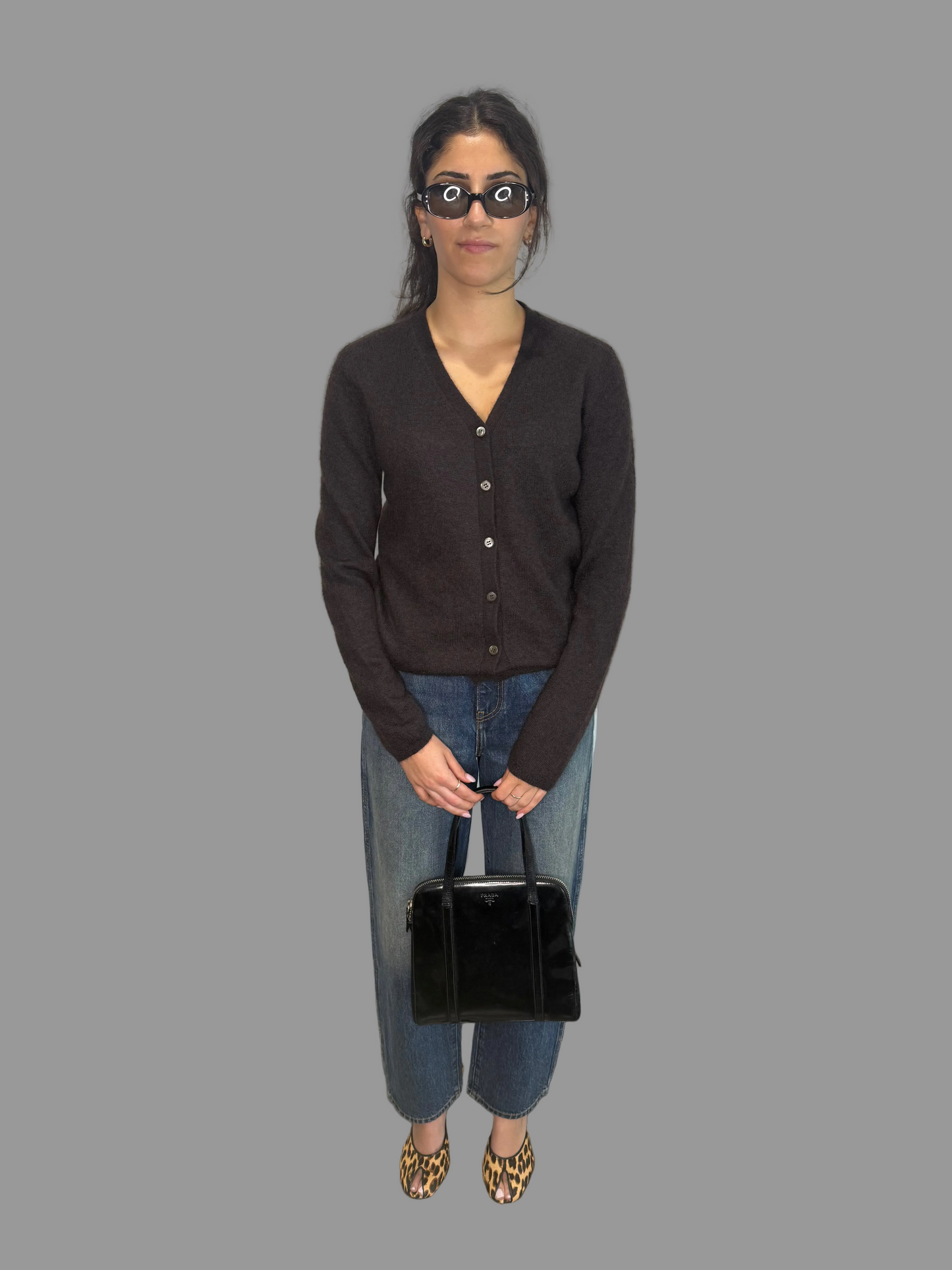 Vintage Prada Mohair Cardigan, 1990s, 40 IT