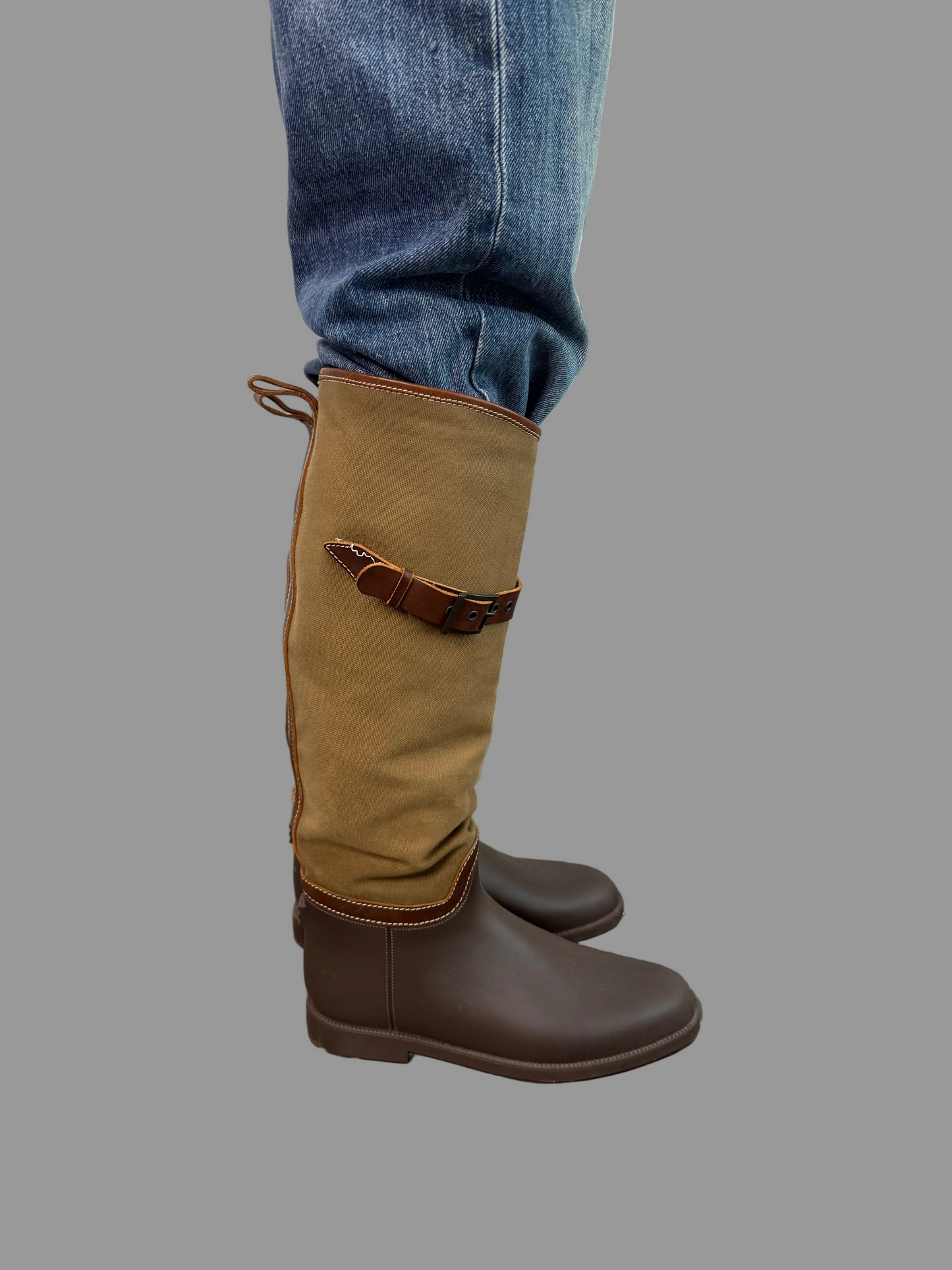 Chloe Rubber and Canvas Hunting Boots, 41