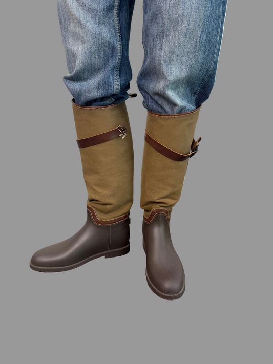Chloe Rubber and Canvas Hunting Boots, 41