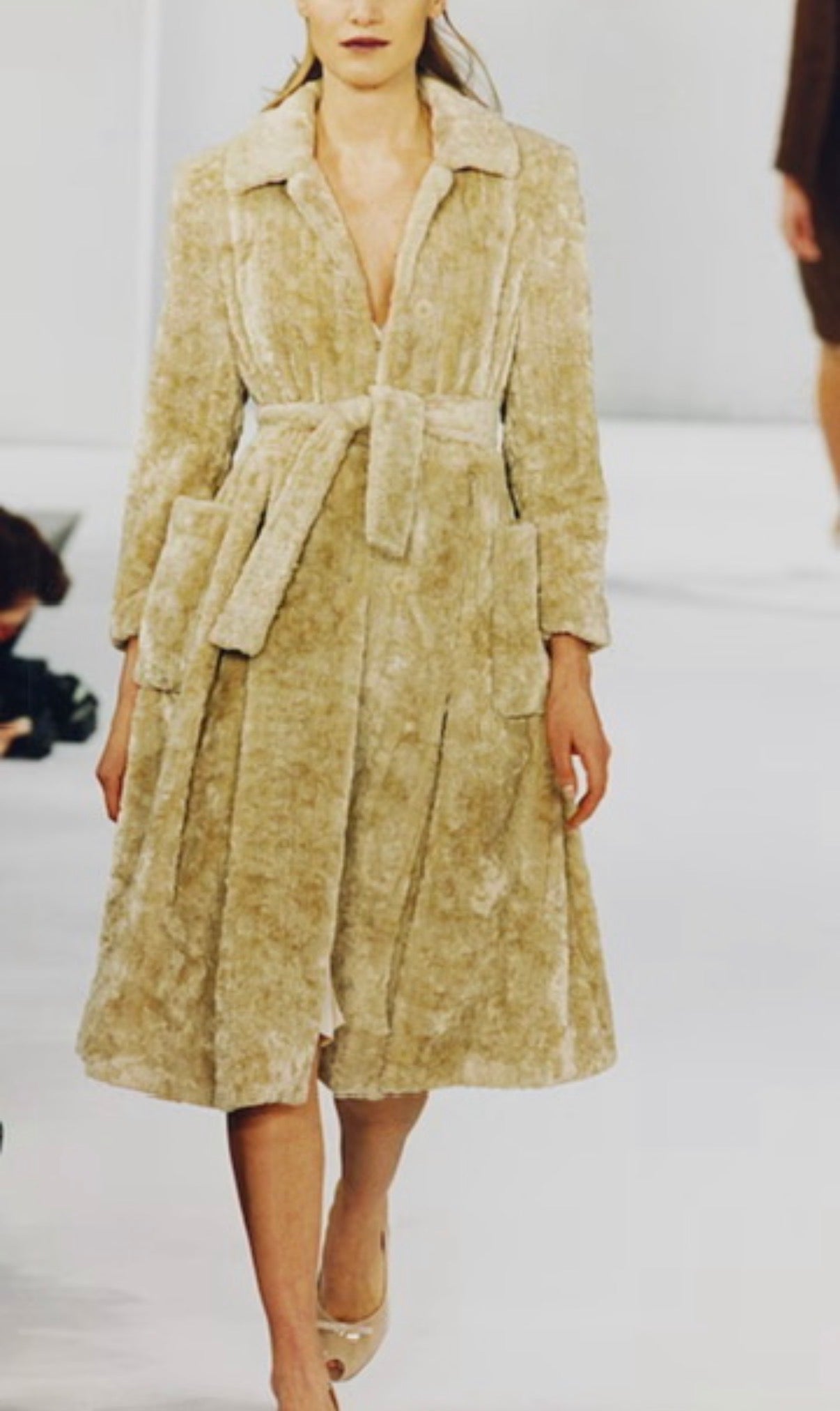 Extremely Rare Miu Miu F/W 1995 Faux Fur Coat as worn by CBK, size 40IT