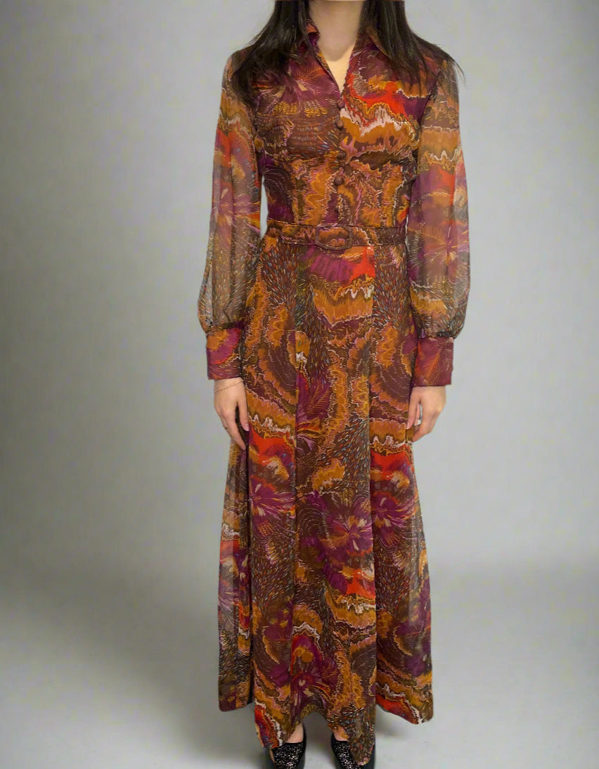 Vintage 1970s Floral Dress