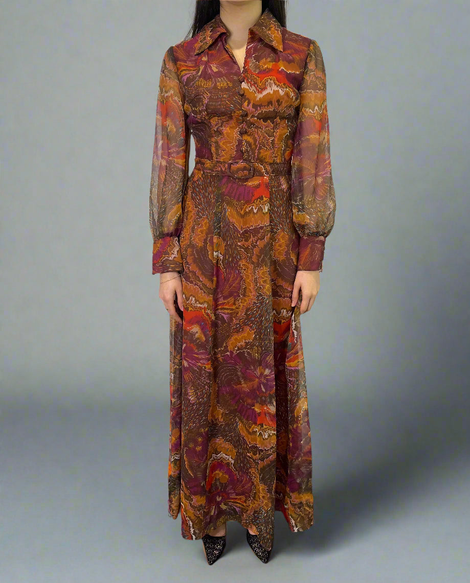 Vintage 1970s Floral Dress