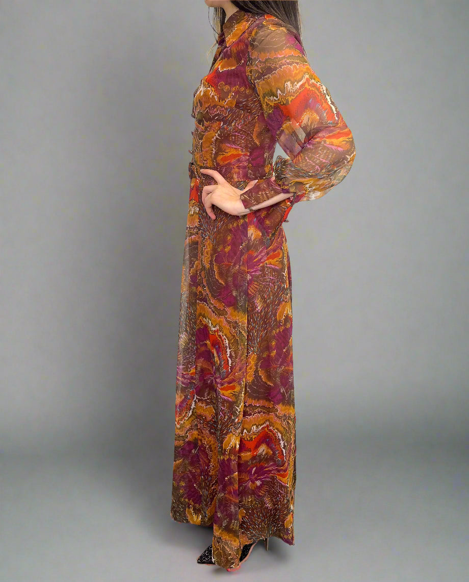 Vintage 1970s Floral Dress