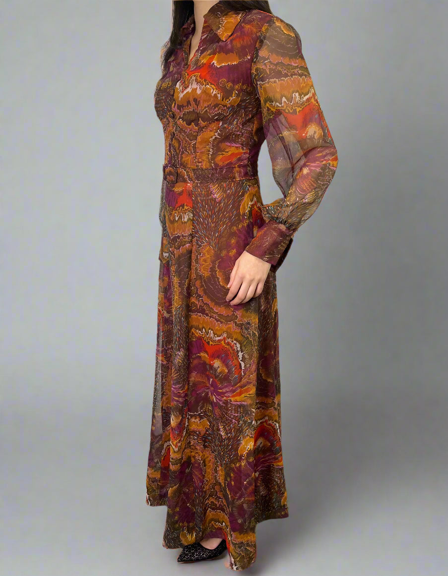 Vintage 1970s Floral Dress