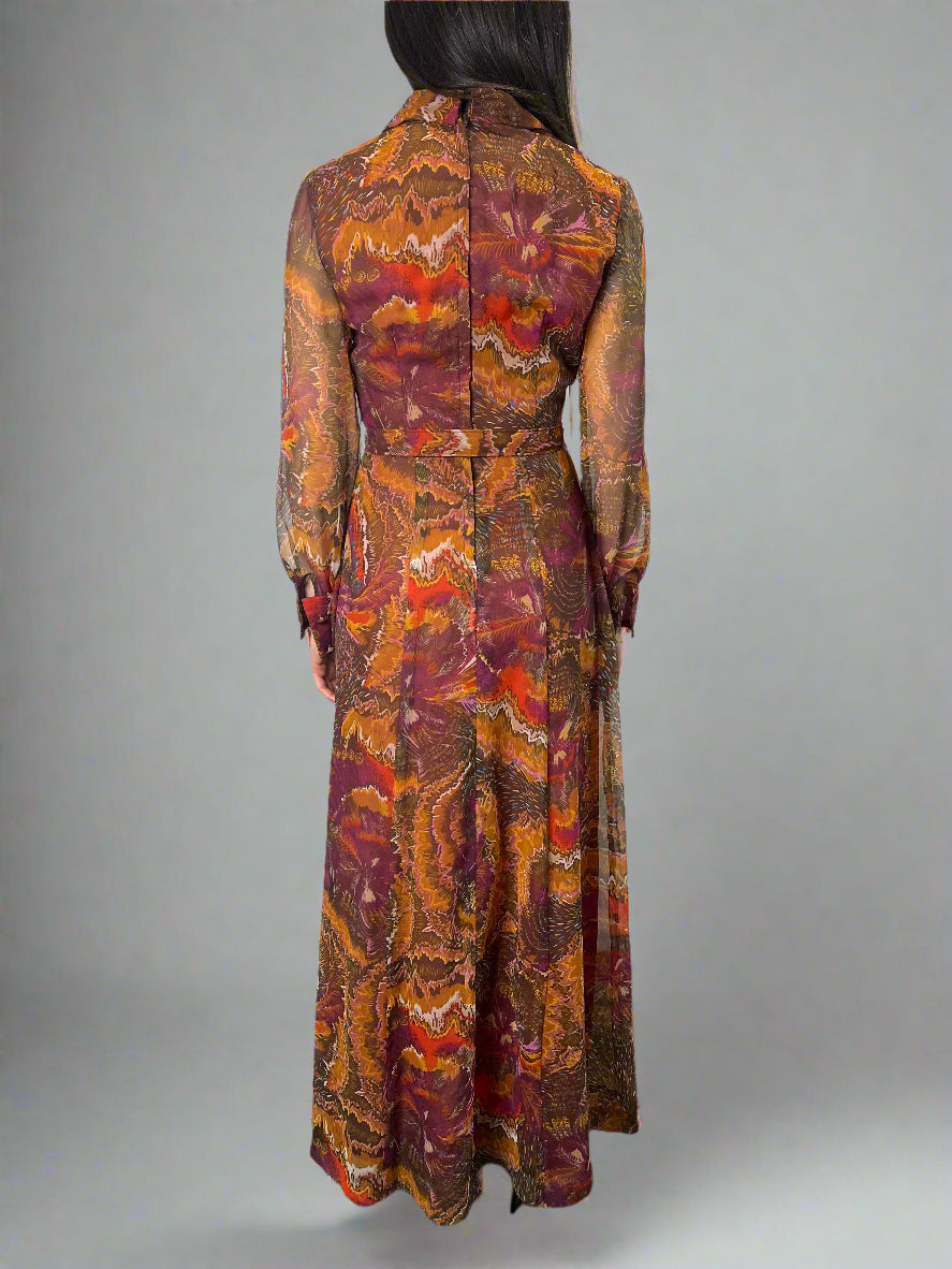 Vintage 1970s Floral Dress