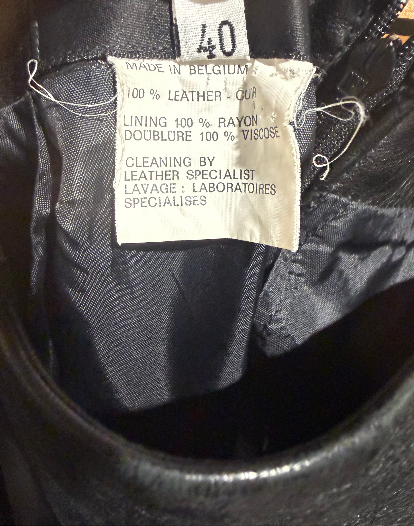 Ann Demeulemeester Black Leather Skirt as worn by CBK, 40 FR