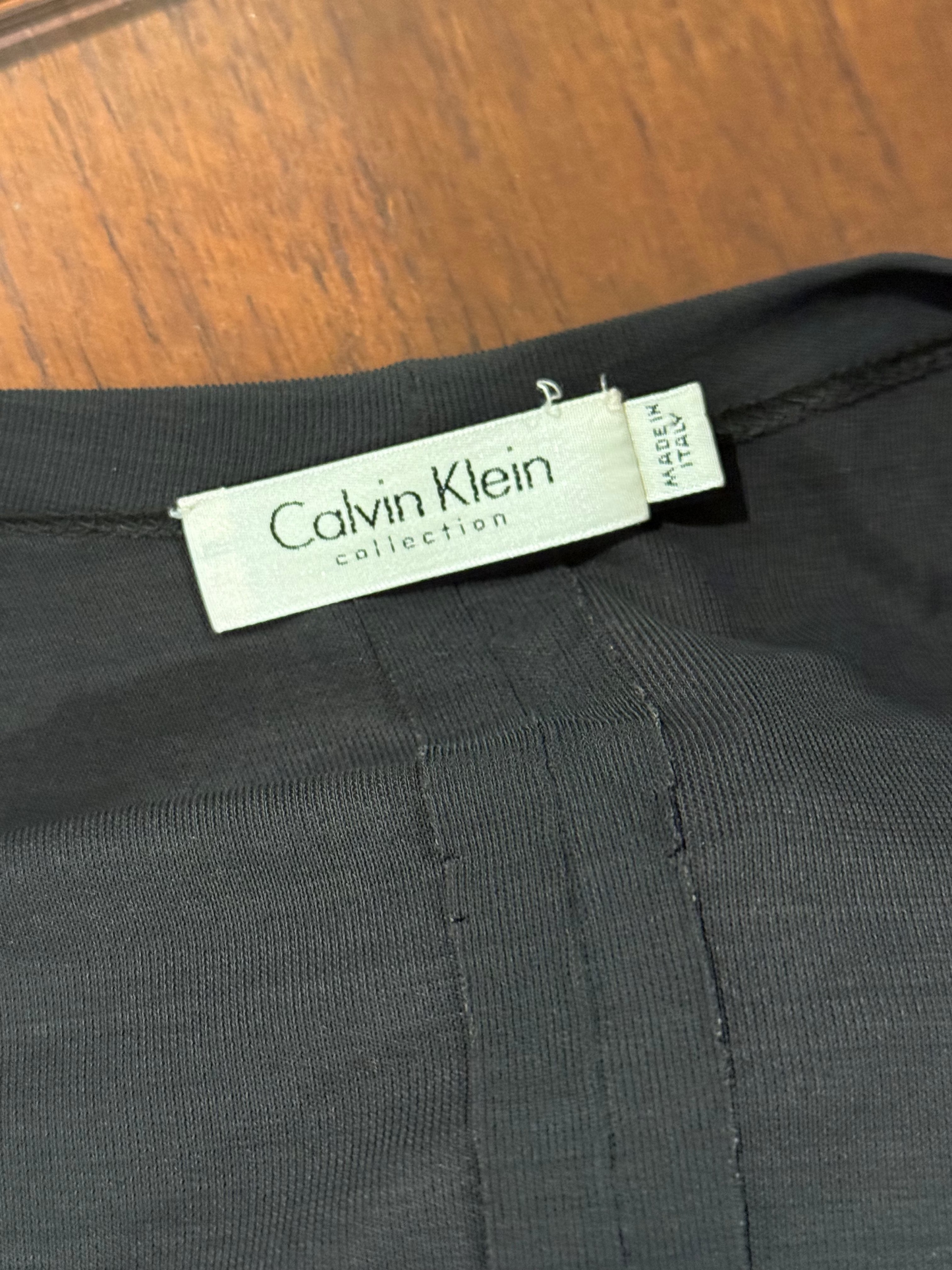 Calvin Klein Collection Dark Grey Scoop Neck dress, 1994