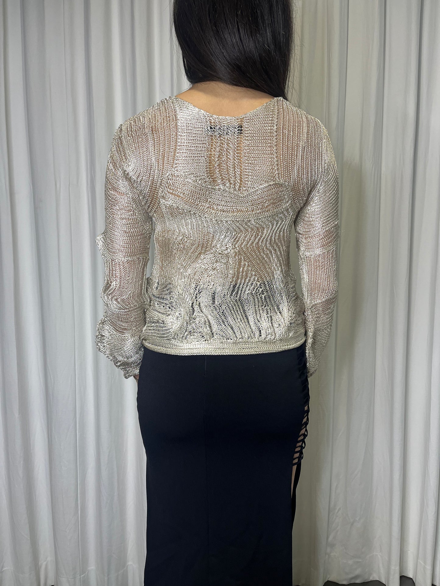 Calvin Klein SS 2005 Runway Silver Sweater
