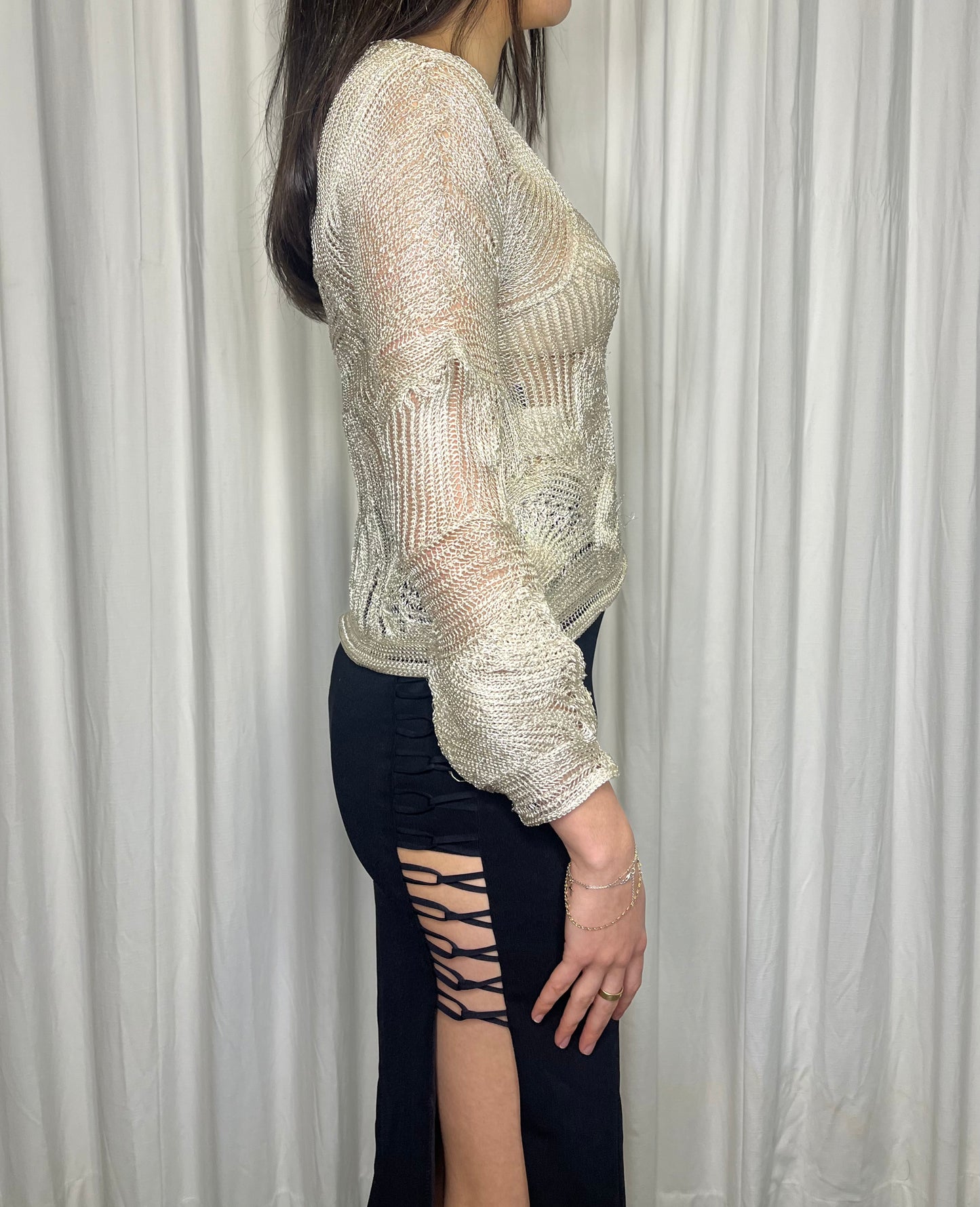 Calvin Klein SS 2005 Runway Silver Sweater
